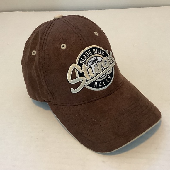 Sturgis 2005 Black Hills Rally Hat By Hi-Way Distributing Brown Suede Adjustable - Picture 7 of 16